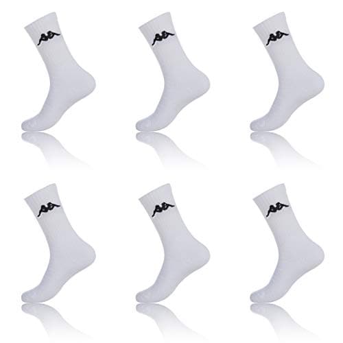 Image of Kappa Men's KAP/AM/TNX6 Sport Socks, White, 43/46 (Pack of 6)