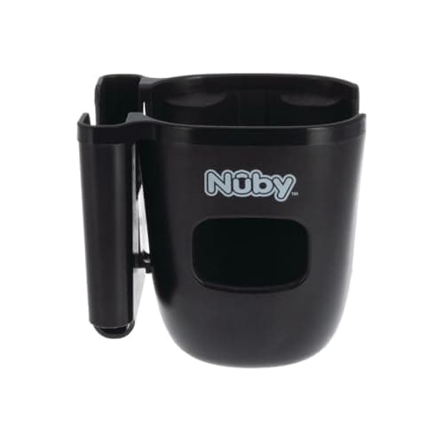 Image of Nuby Pram Phone & Cup Holder – Universal Fit | Secure Attachment | 360 Rotation | Adjustable Position