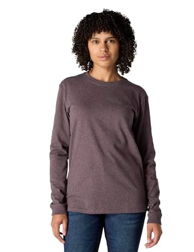 Image of Carhartt Women's K231 Workwear Logo Long Sleeve T-Shirt (Regular Sizes), BlackBerry Heather, XS