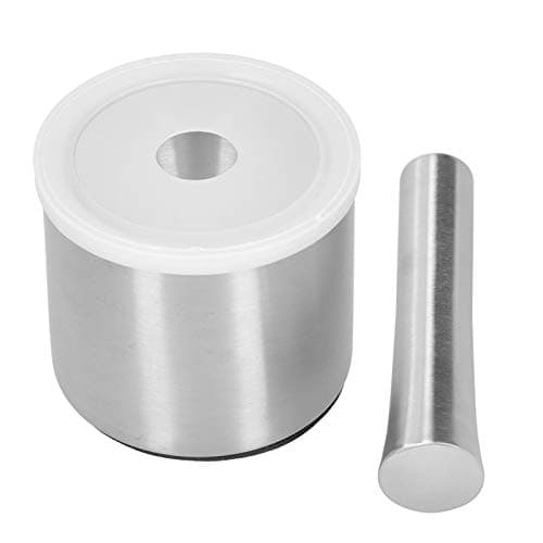 Image of Stainless Steel Mortar and Pestle Set Heavy Duty Garlic Grinder Crusher Mill for Kitchen Nuts 304 Stainless Steel 17cm Height 1267g Weight