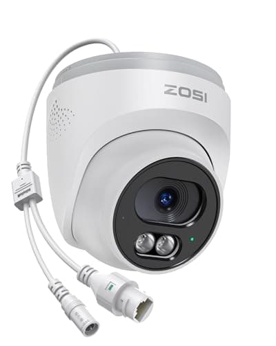 Image of ZOSI 4MP UHD Add-on PoE Security CCTV Camera, Outdoor Indoor Home Surveillance Camera with Human Detection, 100ft IR Night Vision, 24/7 Recording, IP66 Weatherproof, Only Work with our PoE NVR System