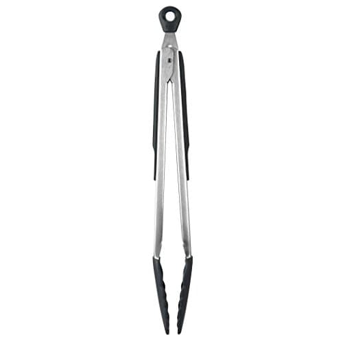 Image of OXO Good Grips Locking Tongs with Silicone Heads, Black, 30cm