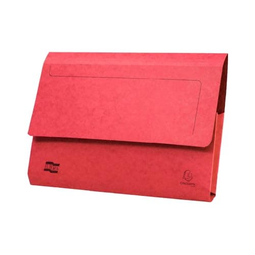 Image of Exacompta Europa Document Wallets, 265 gsm, Foolscap - Red, Pack of 25