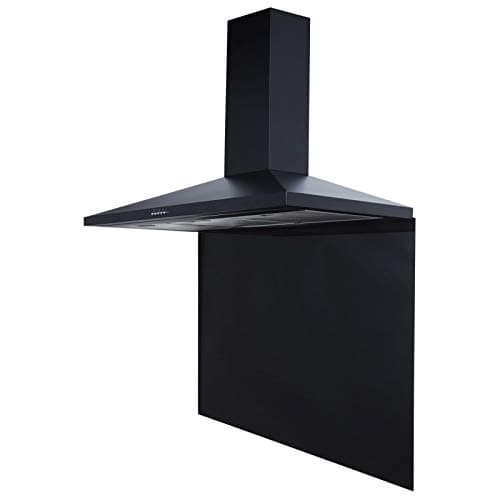 Image of SIA SP100BLACK Toughened Glass Splashback for Kitchen, Cookers, Hobs, 100cm x 75cm, Heat Resistant, Black