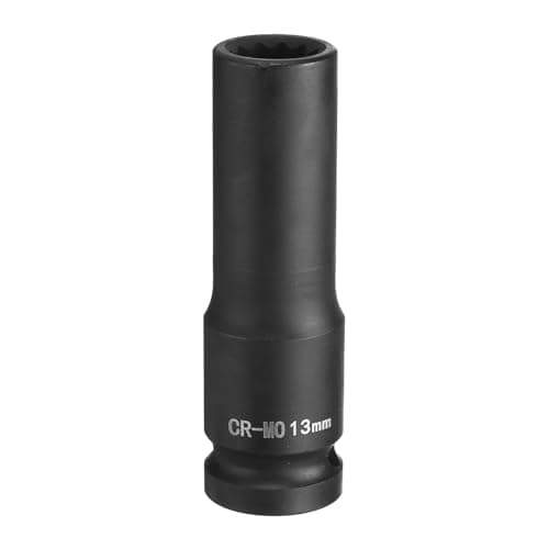 Image of sourcing map 12-Point Deep Impact Socket 1/2 Inch Drive 13mm Metric Chrome Molybdenum Alloy Steel Spindle Axle Nut Impact Socket