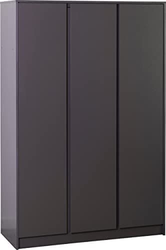 Image of Seconique Malvern 3 Door Wardrobe in Grey