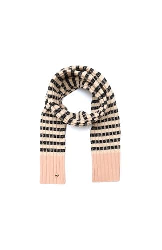 Image of kate spade new york womens Stripe Rib Scarf, Pink Multi, One Size