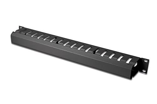 Image of DIGITUS Cable Management Cage - 1U - Patch Panel - 19 "Cable Entry - Detachable Bezel - Black