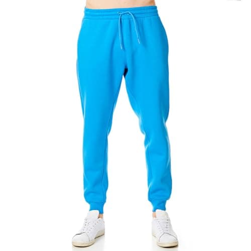 Image of RIPT Men’s Fleece Joggers with Drawstring Waist Cuffed Tracksuit Bottoms with Pockets Soft Touch Sweatpants for Gym & Loungewear (Blue Aster, S)