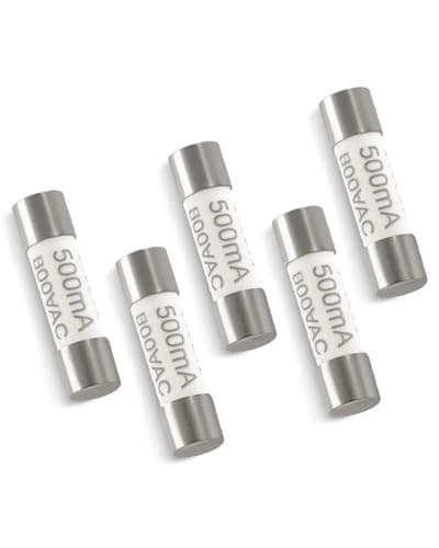 Image of 5Pcs HV510 Multimeter Ceramic Fuse Fit for Digital Multimeter 500mA, 600V, 5x20mm, 0.5A AC Ceramic Fuse