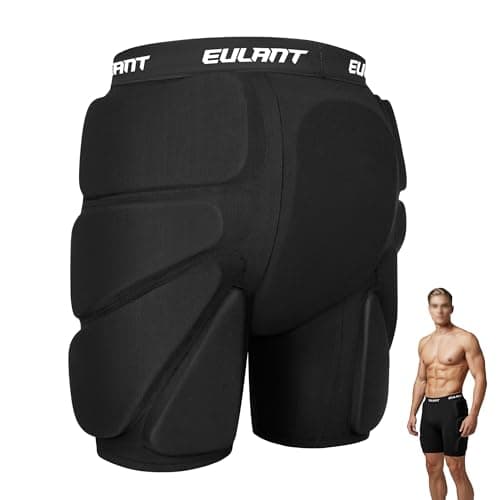 Image of EULANT Protective Padded Shorts for Snowboard / Ski / Ice Skate / Rollerskiing / Bikers , Butt Crash Pads, 3D Protection Pads for Hip / Butt / Tailbone