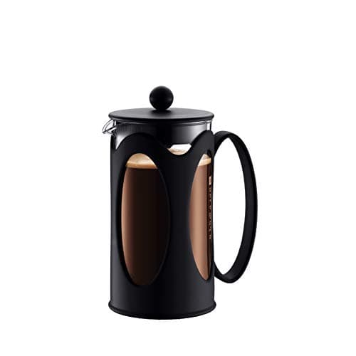 Image of Bodum Kenya French Press – 300ml / 3 Cups Coffee Maker – Heat-Resistant Borosilicate Glass & Stainless Steel – Dishwasher Safe Cafetiere – Made in Portugal