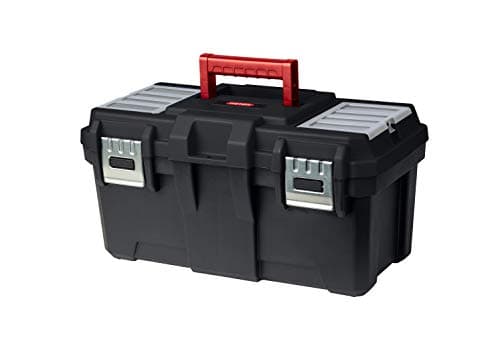 Image of KETER | Classic 19-Inch Tool Box, Black/Red, Tool Boxes, 48 x 26 x 25 cm