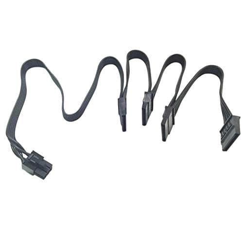 Image of Gintai Modular Power Cable for Corsair RM850 RM1000 PCI-E 6 Pin 1 Male to 4 SATA