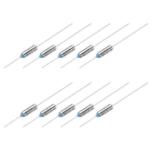Image of sourcing map 10Pcs Metal Temperature Thermal Fuse RY192 192 °C 377.6 °F 10A 250V Cutoff Thermal Fuse for Motor Transformer Electric Industrial Home Appliance