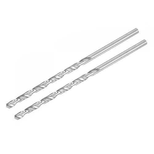Image of TA-VIGOR 2Pcs 6mm Extra Long Twist Drill Bits, 160mm Length High-Speed Steel HSS Straight Shank Spiral Drill Bits for Wood Metal Aluminum Plastic