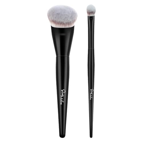 Image of Start Makers Foundation Brush Set, Soft Dense Synthetic Kabuki Foundation Brushes & Concealer Brush for Liquid, Cream, Powder, 2PCS Vegan Make Up Brush Flawless Makeup Application