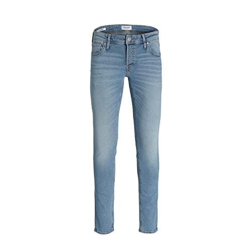 Image of JACK & JONES Men's Denim Jeans, Liam Original, Skinny fit, Blue Wash (as8, Waist_Inseam, Numeric_34, Numeric_32)