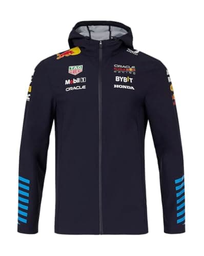 Image of Red Bull Racing Formula One Team - Official 2024 Formula 1 Merchandise - Replica Team Water Resistant Rain Jacket - Night Sky - Unisex (UK, Alpha, XL, Regular, Regular, Night Sky)
