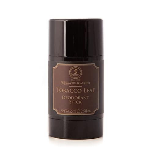 Image of Taylor of Old Bond Street Tobacco Leaf Deodorant Stick 75ml – Aluminium Free Men’s Deodorant with Warm Tobacco & Leather Fragrance – Long Lasting Luxury Grooming Protection