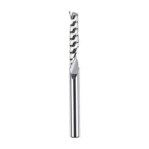 Image of SpeTool 6mm Shank Single Flute Aluminium Router Bit, Solid Carbide O Flute End Mill 32mm Cut Length, Professional CNC Cutter for Plastic Acrylic PVC MDF Wood