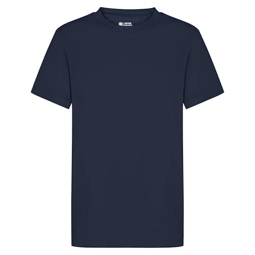 Image of Ages 1-16 Kids Plain Blank T-Shirt Tee Shirt 100% Cotton Boys Girls School Uniform P.E. Gym Navy Blue