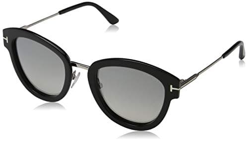 Image of Tom Ford Unisex Adults’ FT0574 14C 52 Sunglasses, Grey (Rutenio Chiaro Luc/Fumo Specchiato)