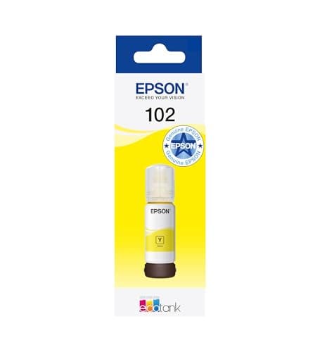 Image of Epson EcoTank 102 Yellow Genuine Ink Bottle, Pack of 1