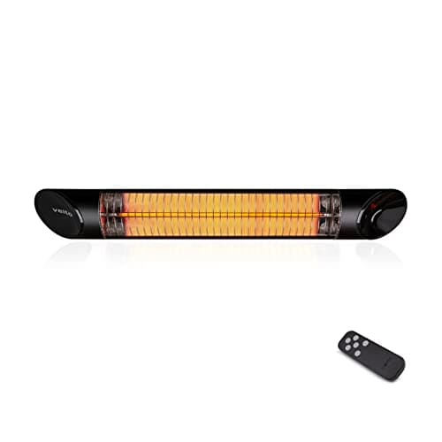 Image of Veito Blade S2500 Waterproof IP55 Wall/Ceiling Mounted Indoor and Outdoor Patio Heater, Black
