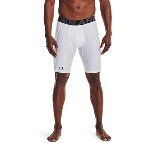 Image of Under Armour UA HG Armour LNG Shorts - Shorts - Bottoms - White/Black - Size: XL