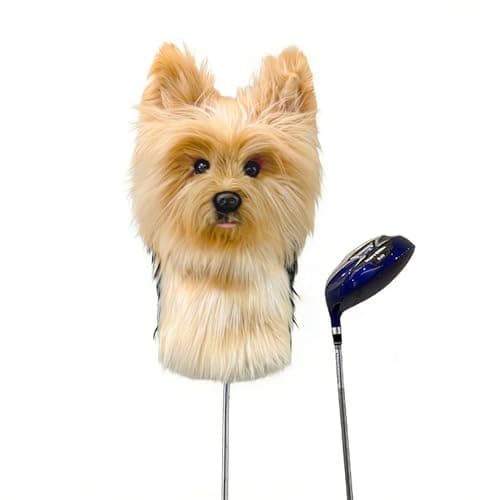 Image of Golf Headcovers - Premium Plush Headcovers and Wooden Headcovers with Realistic Design (Yorkshire Terrier)