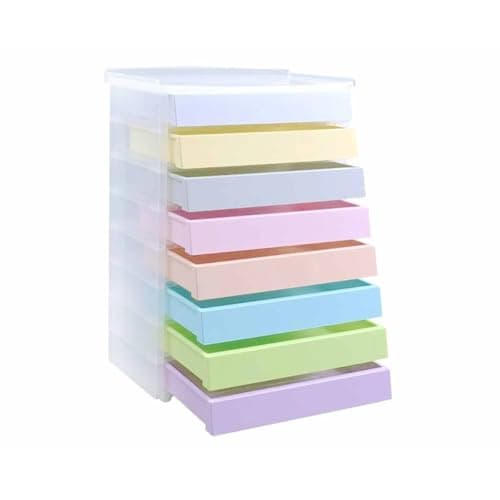 Image of Really Useful Storage Drawer Unit Pastel 8 x 0.8 Litre