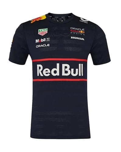 Image of Red Bull Racing F1 Team Children's T-Shirt, Night Sky Blue, 2025 Season (UK, Age, 10 Years, 11 Years, Regular, Navy)