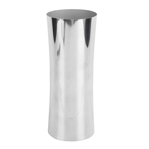 Image of CHEOTIME Large Vase for Flowers Elegant Silver Stainless Steel Vase 30cm Waist Shaped Modern Flower Arrangement Metal Vase for Living Room, Office, Garden, Wedding and Spring Decor