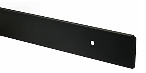Image of T&C™ 38mm-40mm Kitchen Worktop Finishing Profiles 3mm Radius Top & Bottom - Hand Finished - Diamond Black Finish (630mm Long Worktop End Cap)
