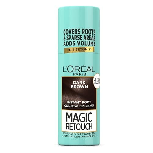 Image of L'Oréal Paris Black Magic Retouch Hair Colour Root Concealer Spray (75ml), Instant 100% Grey Coverage & Flawless Blend, Quick & Easy Application
