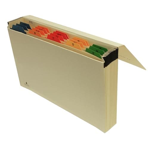 Image of Cathedral Products | 19 Pocket Manila Expanding File with Lettered Tabs A-Z