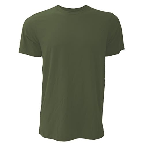 Image of Bella + Canvas Heather Olive Unisex Jersey Crew Neck T-Shirt M