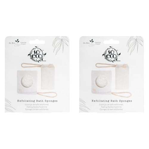 Image of So Eco Exfoliating Bath Sponges - 4 Pack, White (80 40 030)