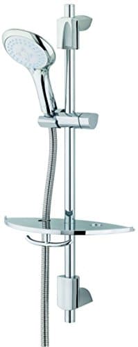 Image of Bristan EVF KIT03 C EVO Shower Kit with Multi-Function Rub Clean Handset and Shelf - Chrome Plated