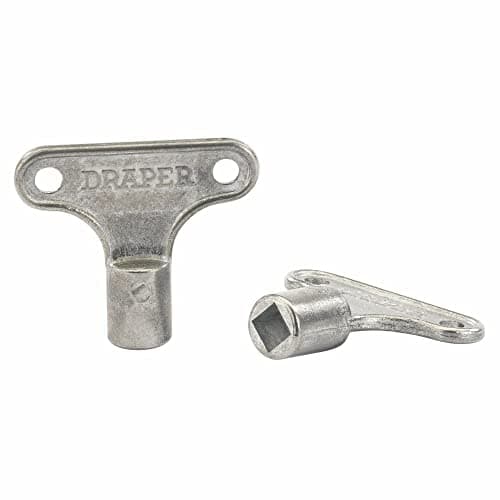 Image of Draper 24866 Zinc Radiator Keys, Blue, Pack of 2