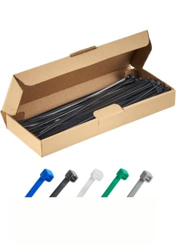 Image of Haus Projekt Black 200x2.5mm Small Cable Ties, 100pcs Premium Industrial Multi-Purpose Plastic Small Zip Tie Wraps, Indoor and Outdoor Use, Cable Management Wires, Office, Zip Ties Black Plastic Ties