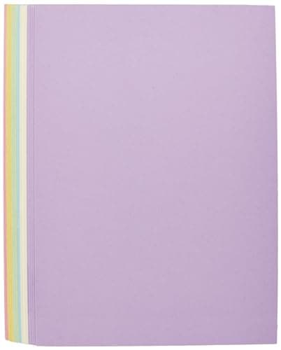 Image of House of Card and Paper Rainbow A4 220 GSM Pastel Coloured Card (Pack of 50), HCP203, Yellow,Blue,Green,Lilac,Pink,Rainbow