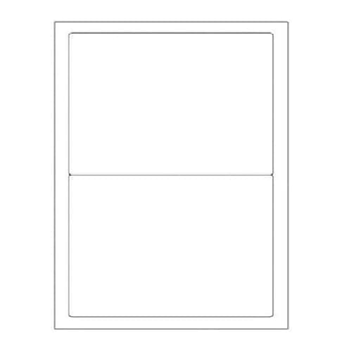 Image of 100 Sheets of Blick A4 Sticky Computer Labels 2 Label Per Sheet (199.6mm x 143.5mm) Inkjet Laser Copier Printer