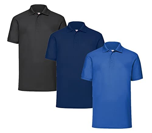 Image of Fruit of the Loom Men's Polo Shirt (Pack of 3), 3XL