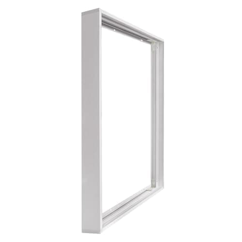 Image of Long Life Lamp Company LED Panel Surface Mount Frame 600 x 600 Box Kit for 48w 40w 36w Ceiling Panel Light White Body Also for 595 x 595