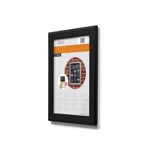 Image of Deflecto A4 Snap Frame - Elegant Black Aluminium Clip Frame for Wall Display - Certificate and Poster Holder with Convenient Front Opening Clips - Stylish Photo Hanger for Home and Office