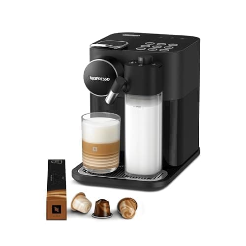 Image of Nespresso Gran Lattissima Coffee Machine by De'Longhi for Original Coffee Pods, Latte, Cappuccino, Integrated Milk Frother, Starter Capsule Set Included, EN640.B, Black