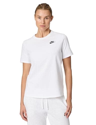 Image of NIKE Women's W NSW TEE Club T-Shirt, White/Black/Black, XS
