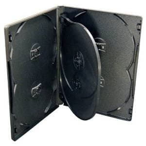 Image of Vision Media® - 6 Way Black Multi DVD/CD Case (3 pcs) 14mm Spine